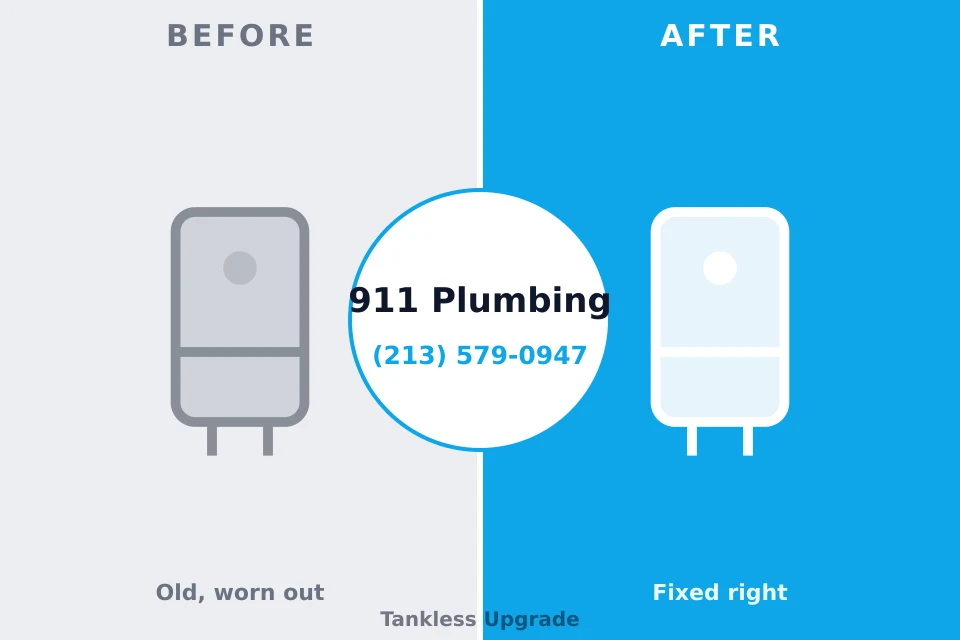 Before and after: plumbing repair Bells, TX